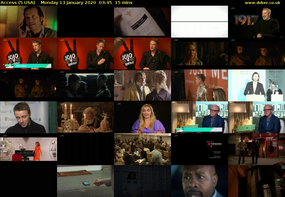 Access (5 USA) Monday 13 January 2020 03:45 - 04:00