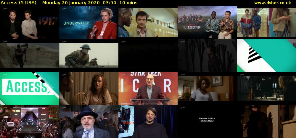 Access (5 USA) Monday 20 January 2020 03:50 - 04:00