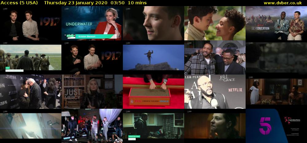 Access (5 USA) Thursday 23 January 2020 03:50 - 04:00