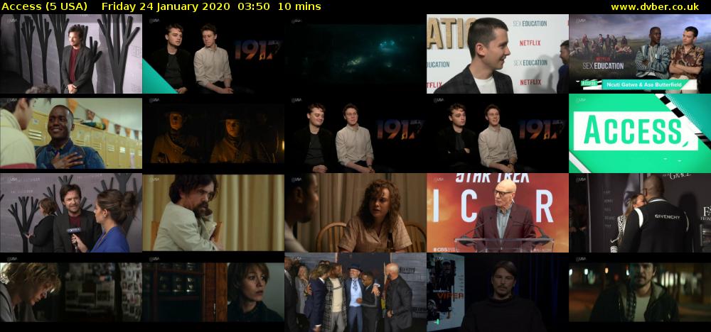 Access (5 USA) Friday 24 January 2020 03:50 - 04:00