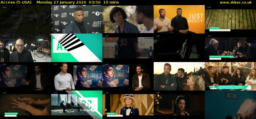 Access (5 USA) Monday 27 January 2020 03:50 - 04:00