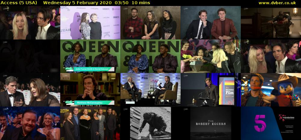 Access (5 USA) Wednesday 5 February 2020 03:50 - 04:00