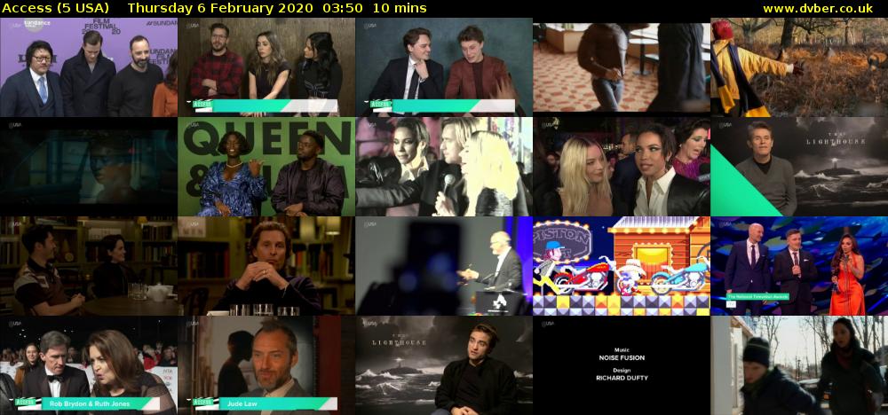 Access (5 USA) Thursday 6 February 2020 03:50 - 04:00