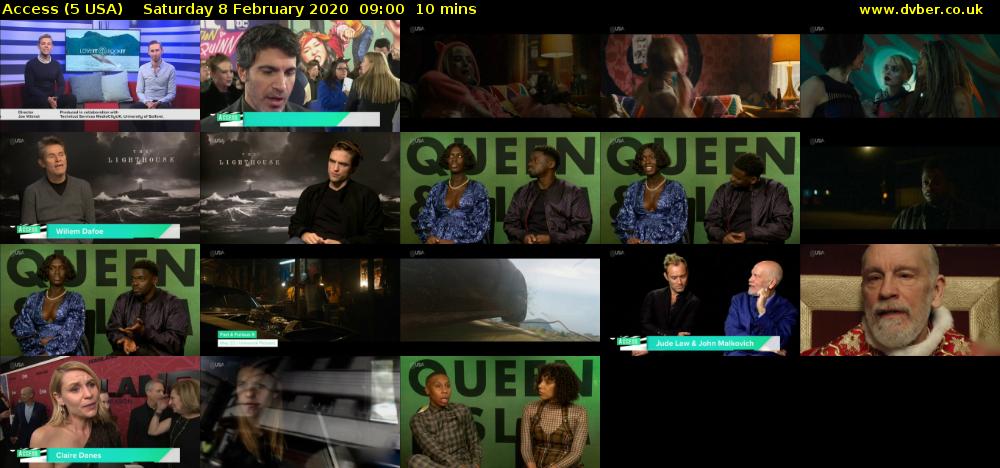 Access (5 USA) Saturday 8 February 2020 09:00 - 09:10