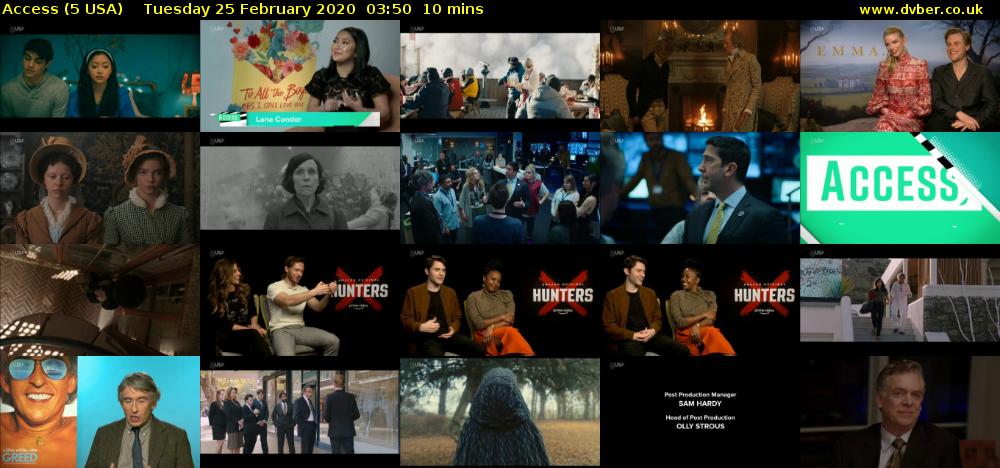 Access (5 USA) Tuesday 25 February 2020 03:50 - 04:00