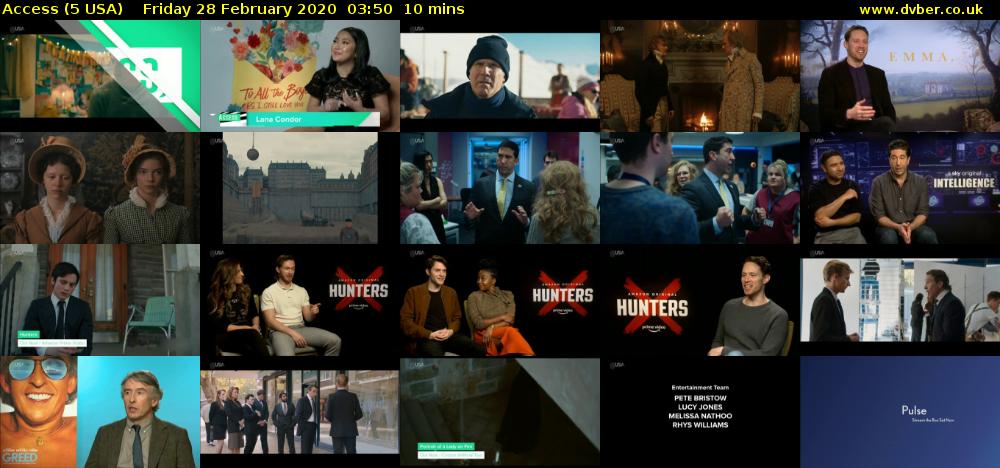 Access (5 USA) Friday 28 February 2020 03:50 - 04:00