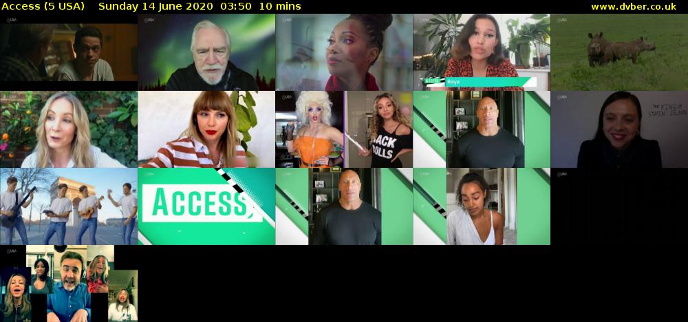 Access (5 USA) Sunday 14 June 2020 03:50 - 04:00