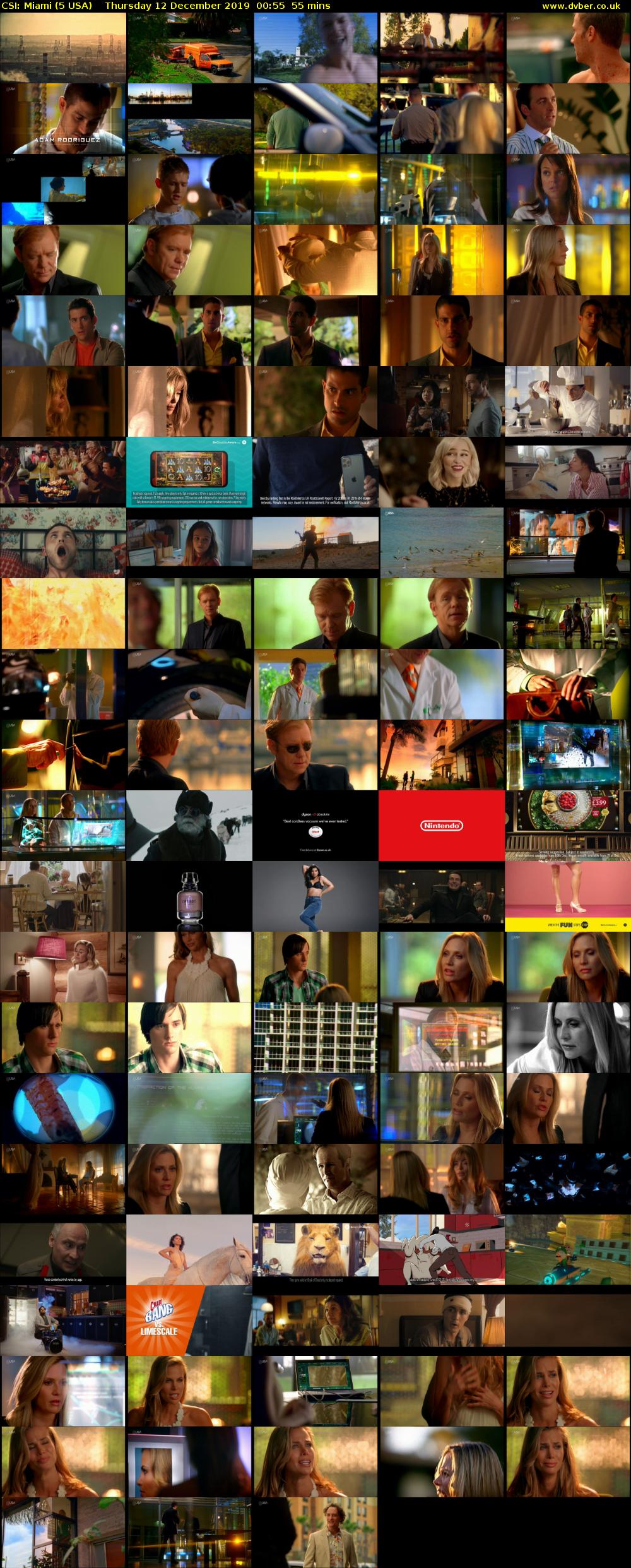 CSI: Miami (5 USA) Thursday 12 December 2019 00:55 - 01:50