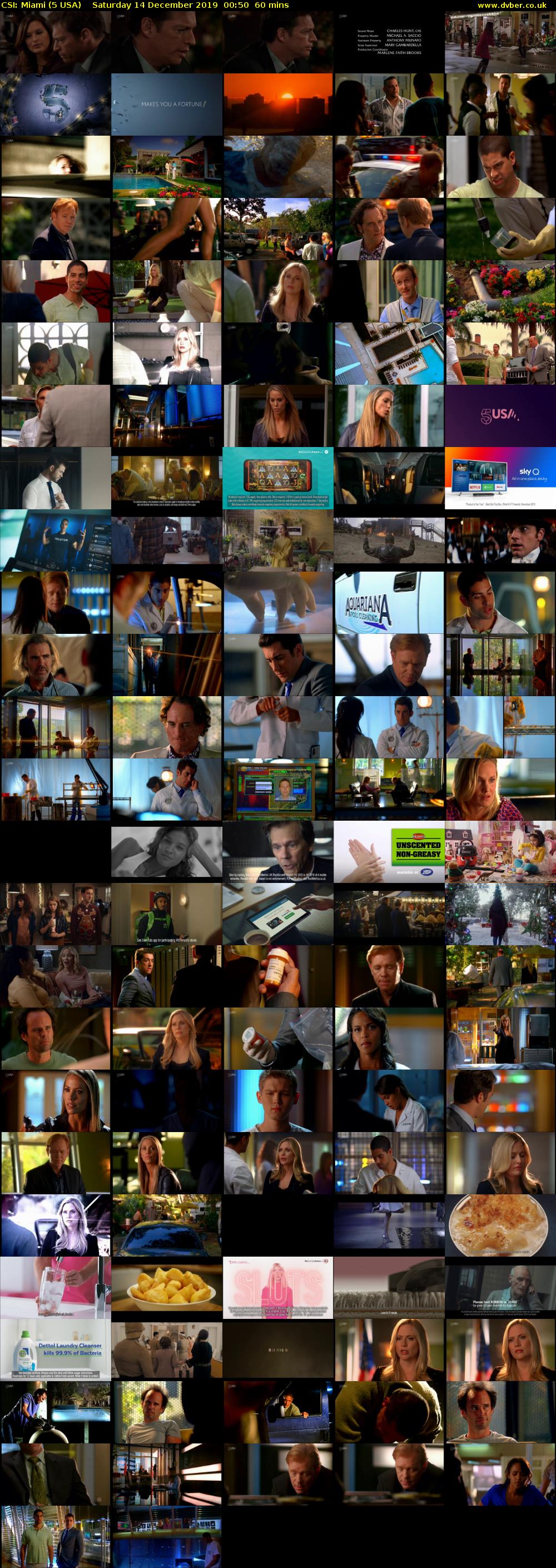 CSI: Miami (5 USA) Saturday 14 December 2019 00:50 - 01:50