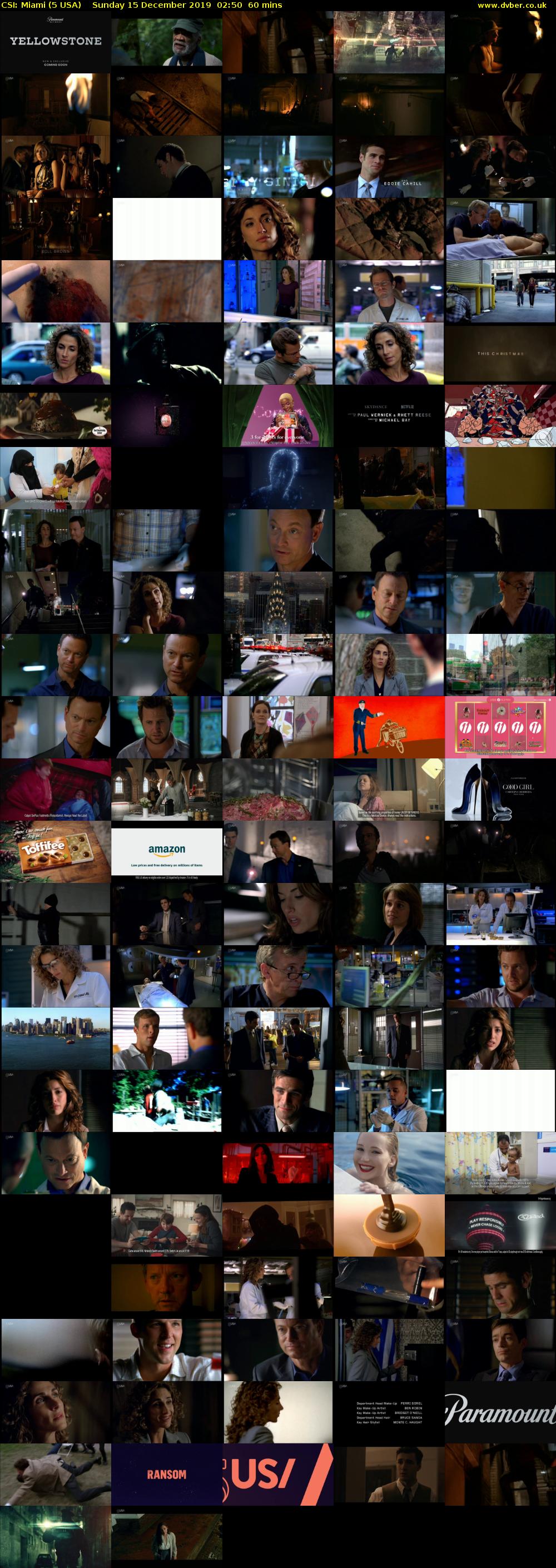 CSI: Miami (5 USA) Sunday 15 December 2019 02:50 - 03:50