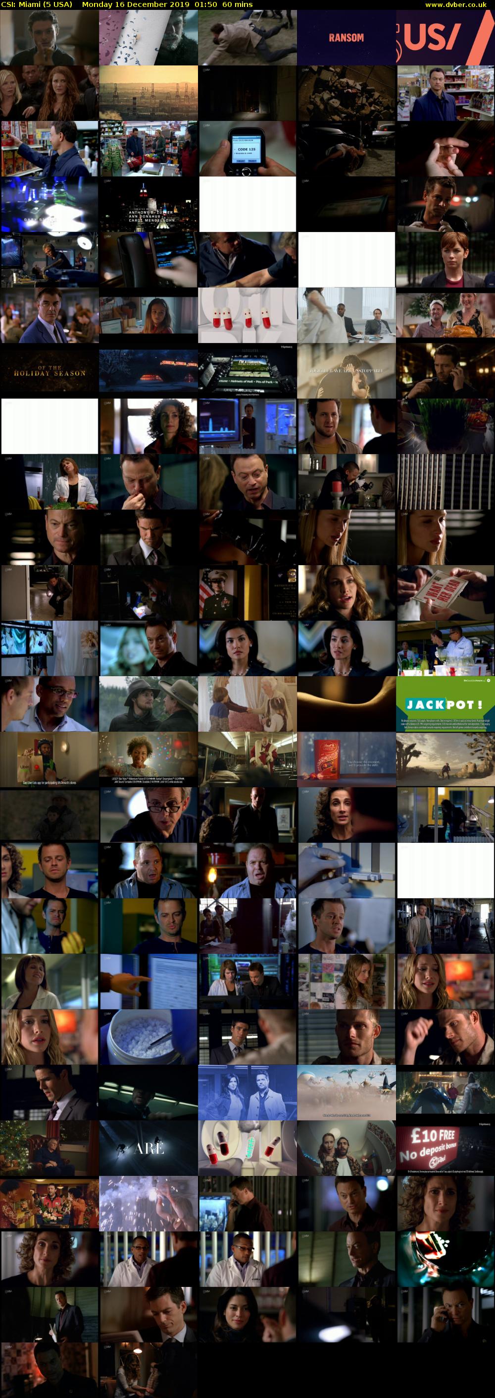 CSI: Miami (5 USA) Monday 16 December 2019 01:50 - 02:50