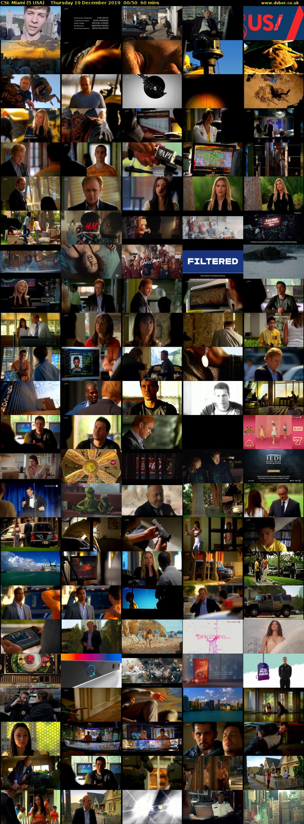 CSI: Miami (5 USA) Thursday 19 December 2019 00:50 - 01:50