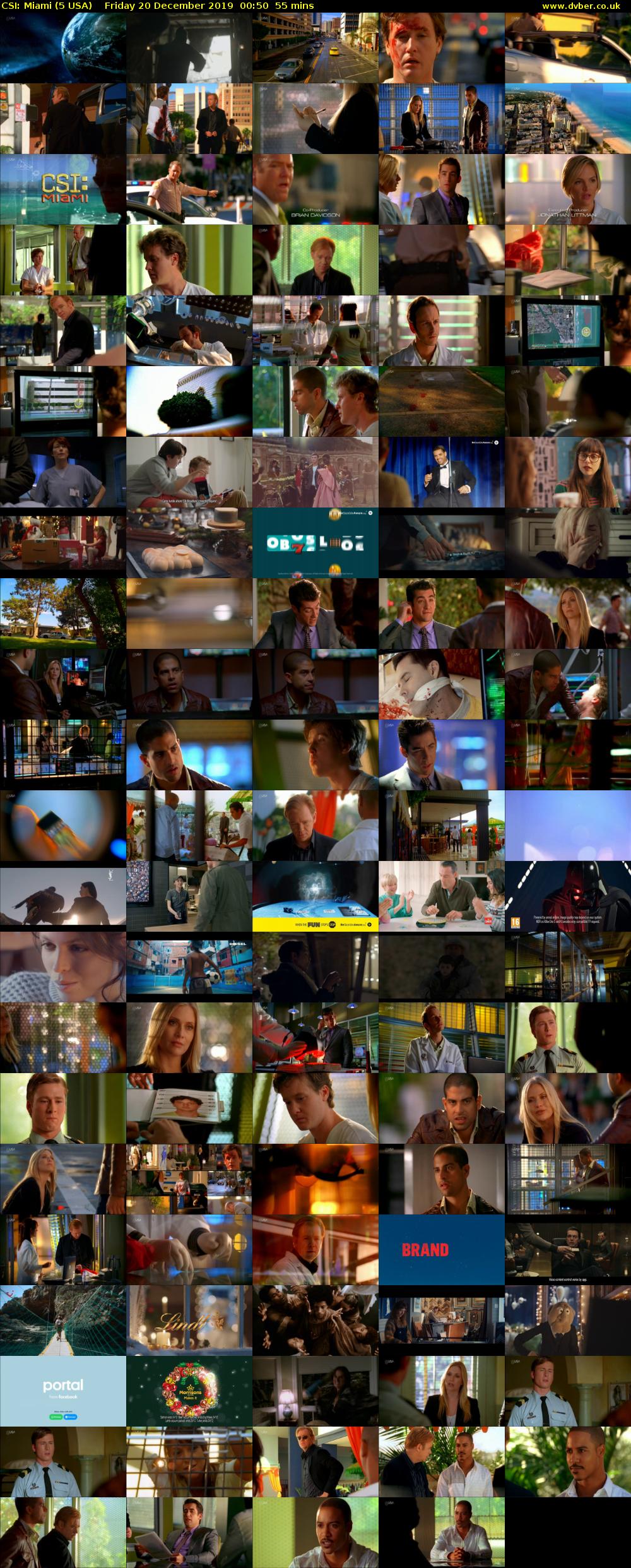 CSI: Miami (5 USA) Friday 20 December 2019 00:50 - 01:45