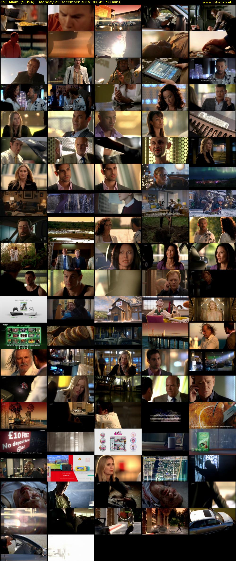 CSI: Miami (5 USA) Monday 23 December 2019 02:45 - 03:35