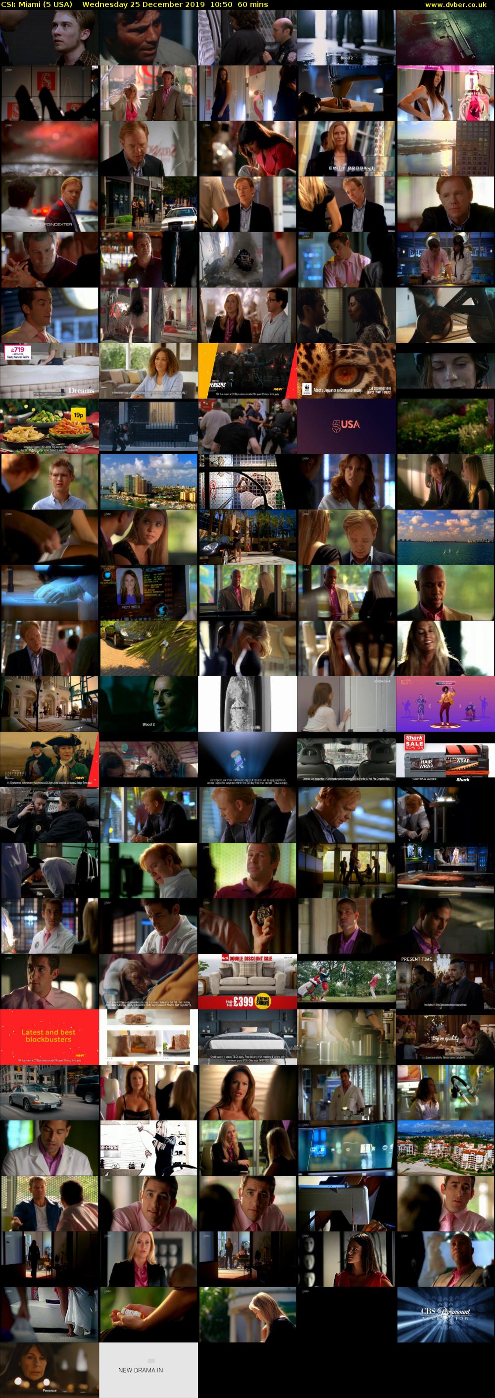CSI: Miami (5 USA) Wednesday 25 December 2019 10:50 - 11:50