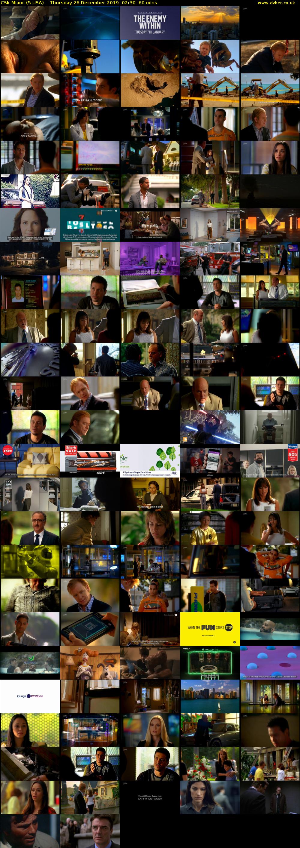 CSI: Miami (5 USA) Thursday 26 December 2019 02:30 - 03:30