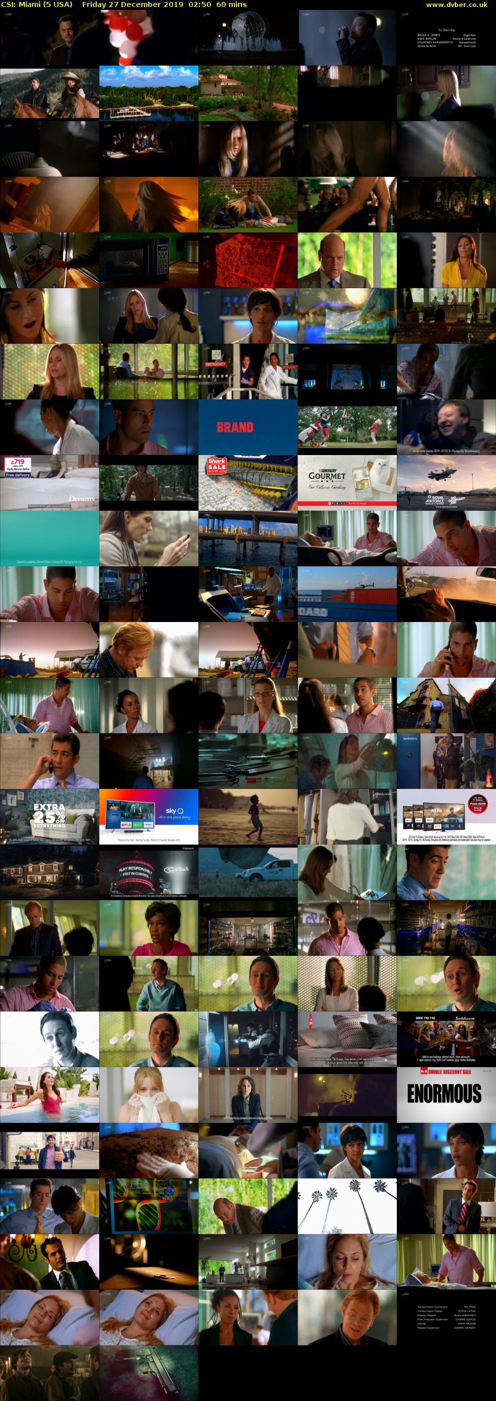 CSI: Miami (5 USA) Friday 27 December 2019 02:50 - 03:50