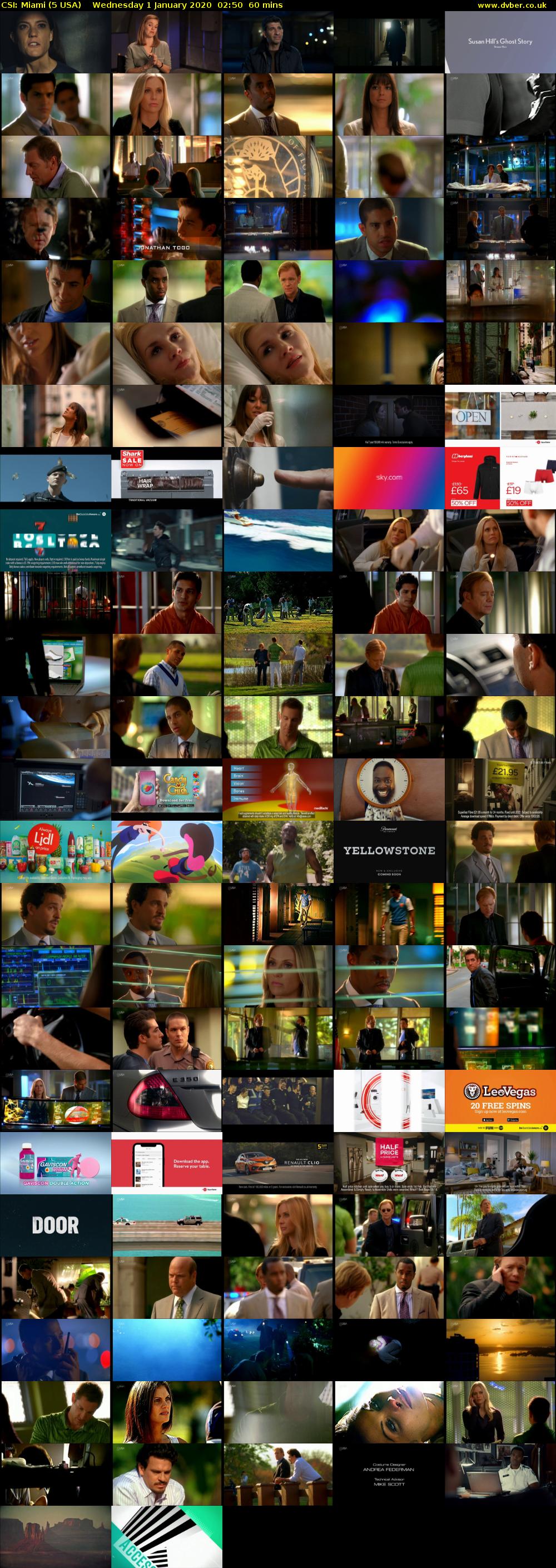 CSI: Miami (5 USA) Wednesday 1 January 2020 02:50 - 03:50