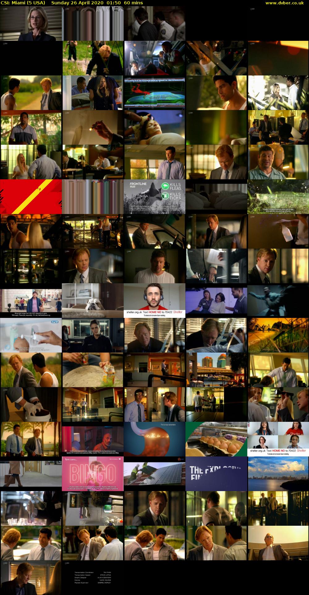 CSI: Miami (5 USA) Sunday 26 April 2020 01:50 - 02:50