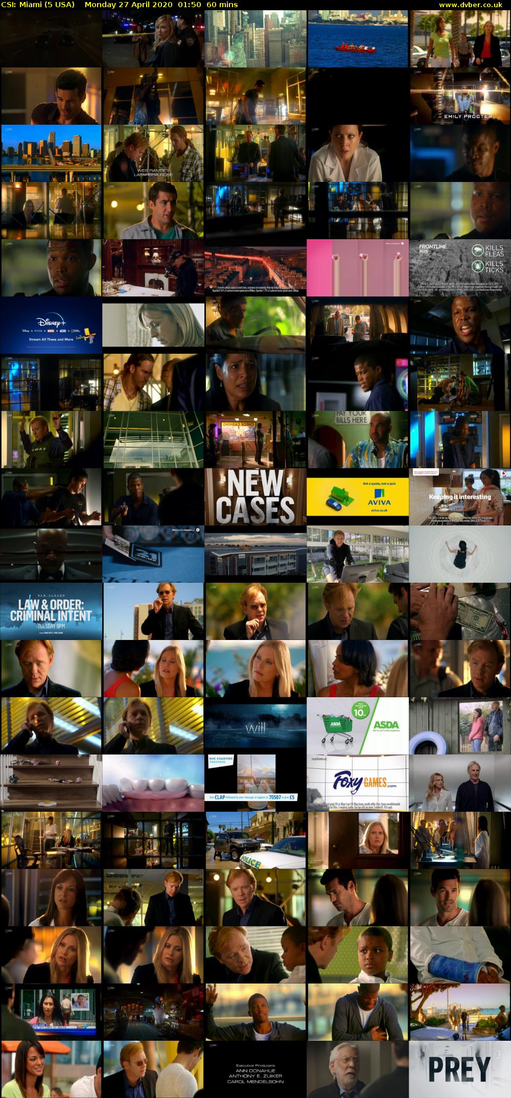 CSI: Miami (5 USA) Monday 27 April 2020 01:50 - 02:50