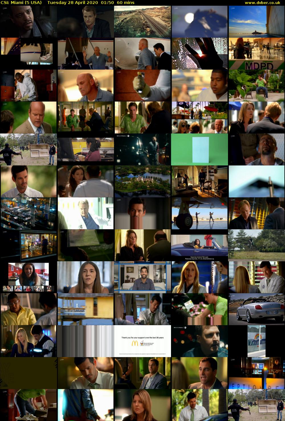 CSI: Miami (5 USA) Tuesday 28 April 2020 01:50 - 02:50