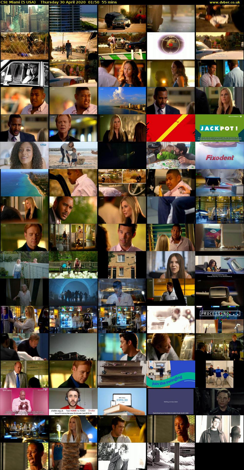 CSI: Miami (5 USA) Thursday 30 April 2020 01:50 - 02:45