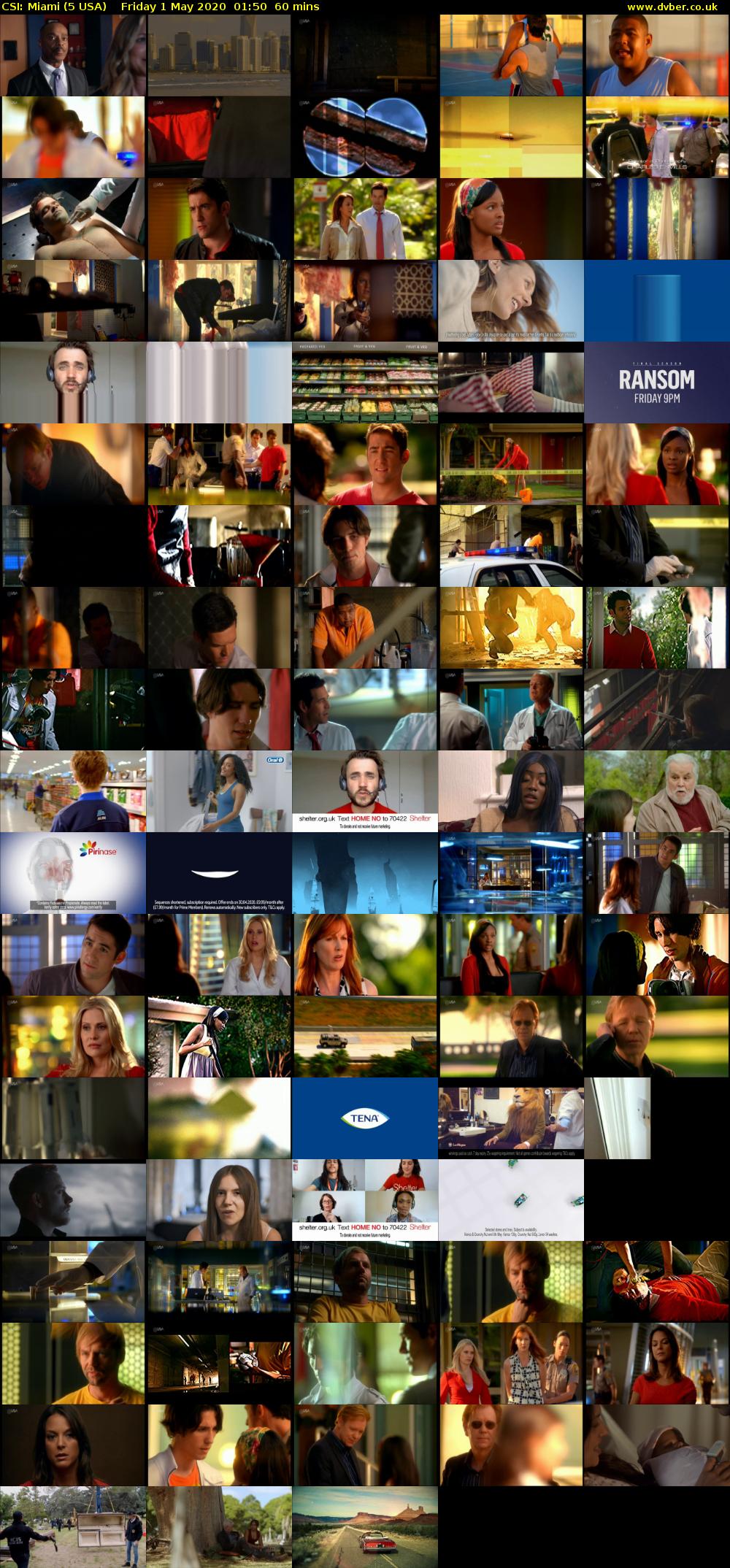 CSI: Miami (5 USA) Friday 1 May 2020 01:50 - 02:50