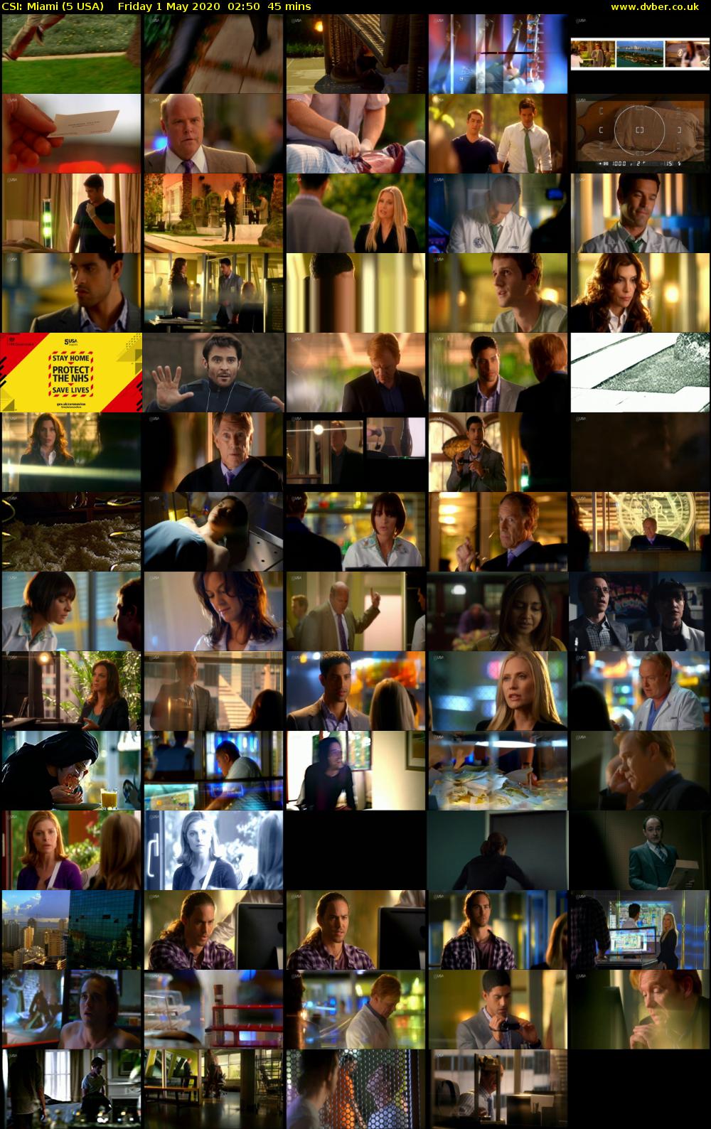 CSI: Miami (5 USA) Friday 1 May 2020 02:50 - 03:35