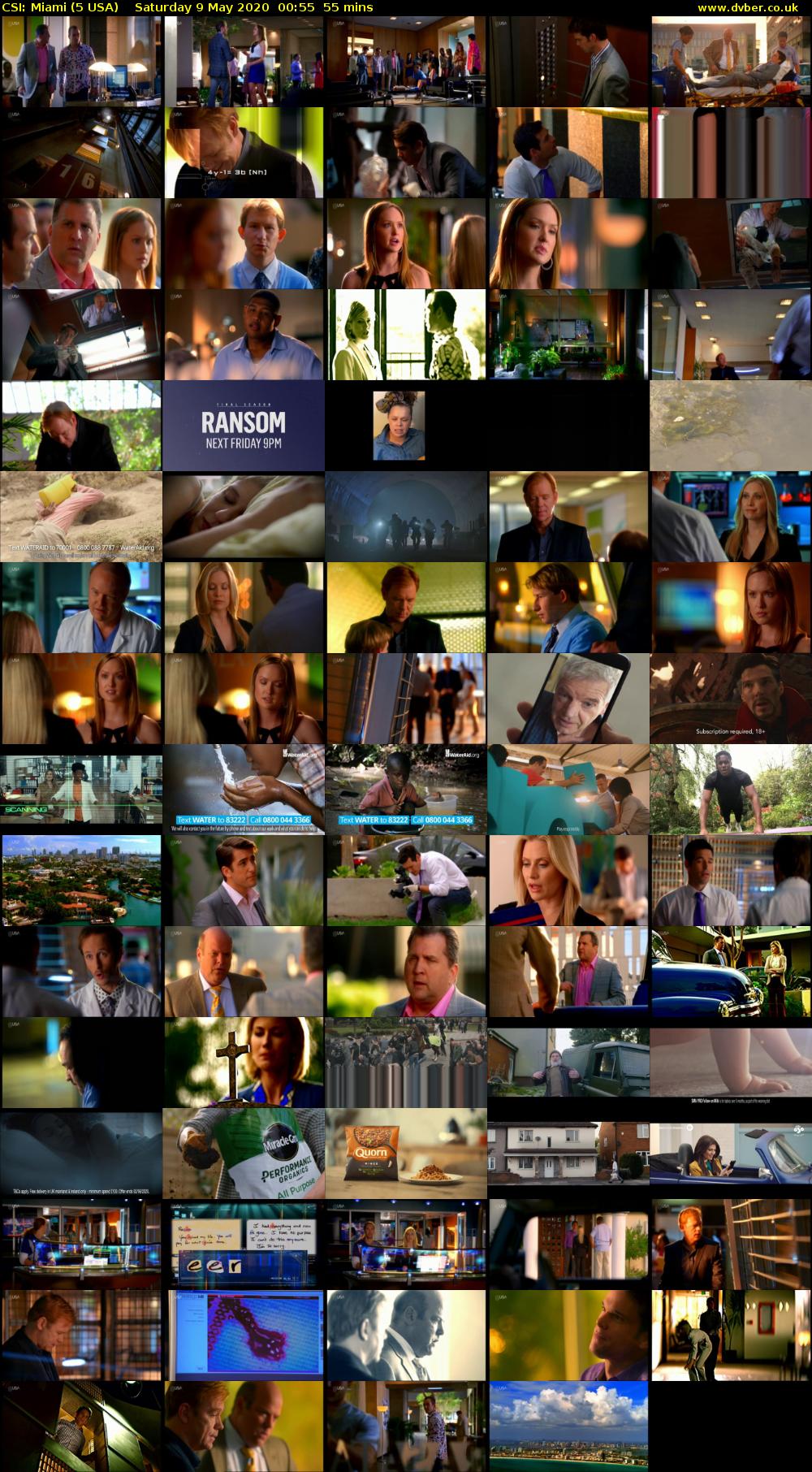 CSI: Miami (5 USA) Saturday 9 May 2020 00:55 - 01:50