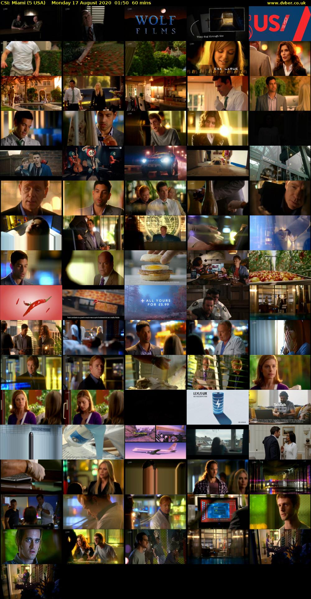 CSI: Miami (5 USA) Monday 17 August 2020 01:50 - 02:50