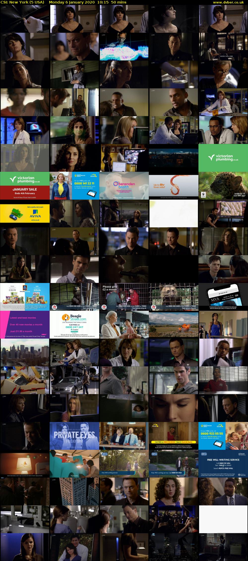 CSI: New York (5 USA) Monday 6 January 2020 10:15 - 11:05