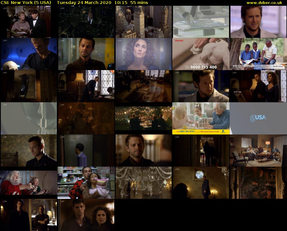 CSI: New York (5 USA) Tuesday 24 March 2020 10:15 - 11:10