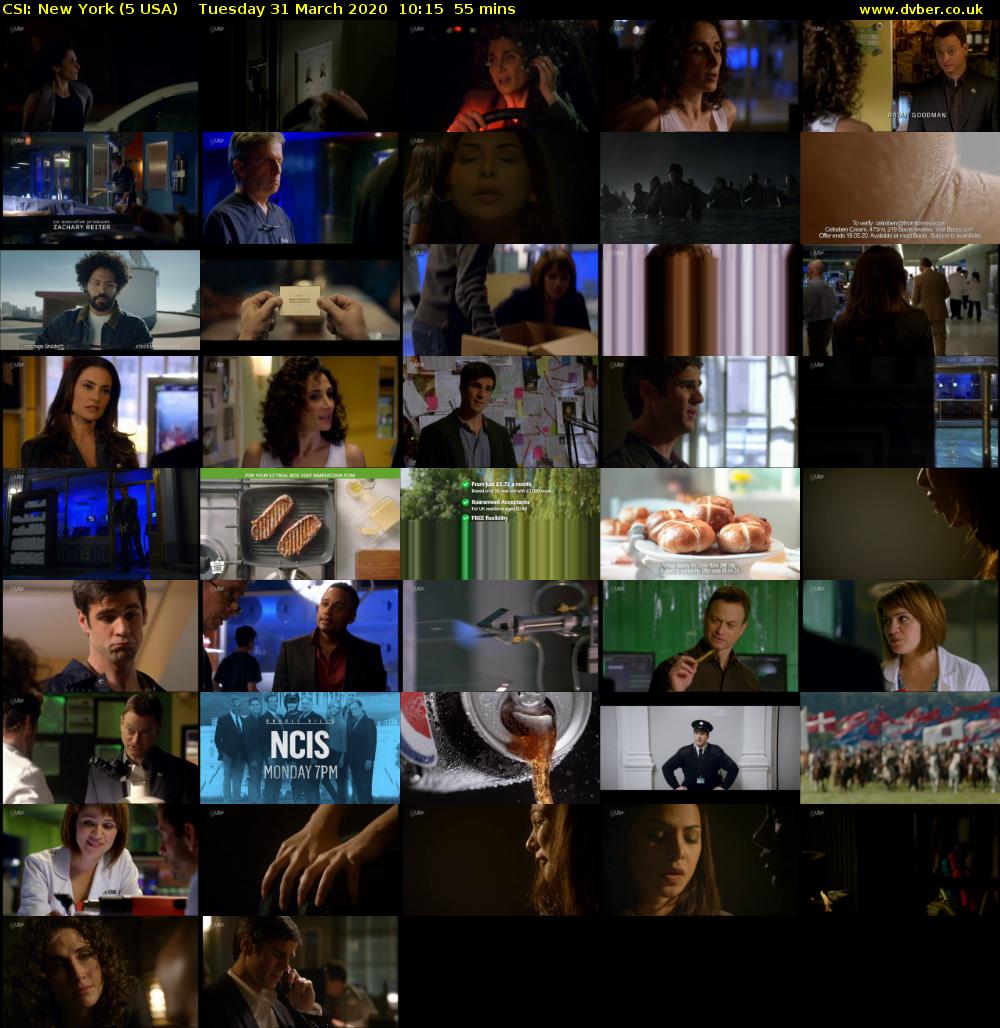 CSI: New York (5 USA) Tuesday 31 March 2020 10:15 - 11:10