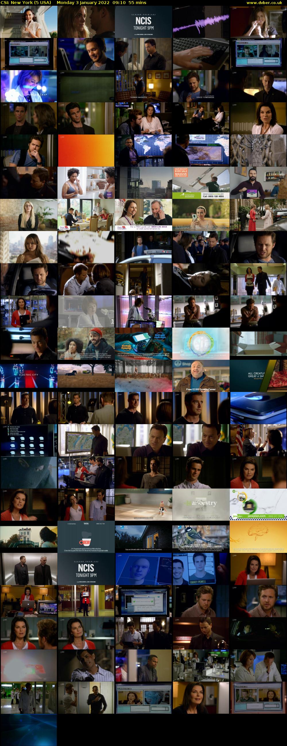 CSI: New York (5 USA) Monday 3 January 2022 09:10 - 10:05