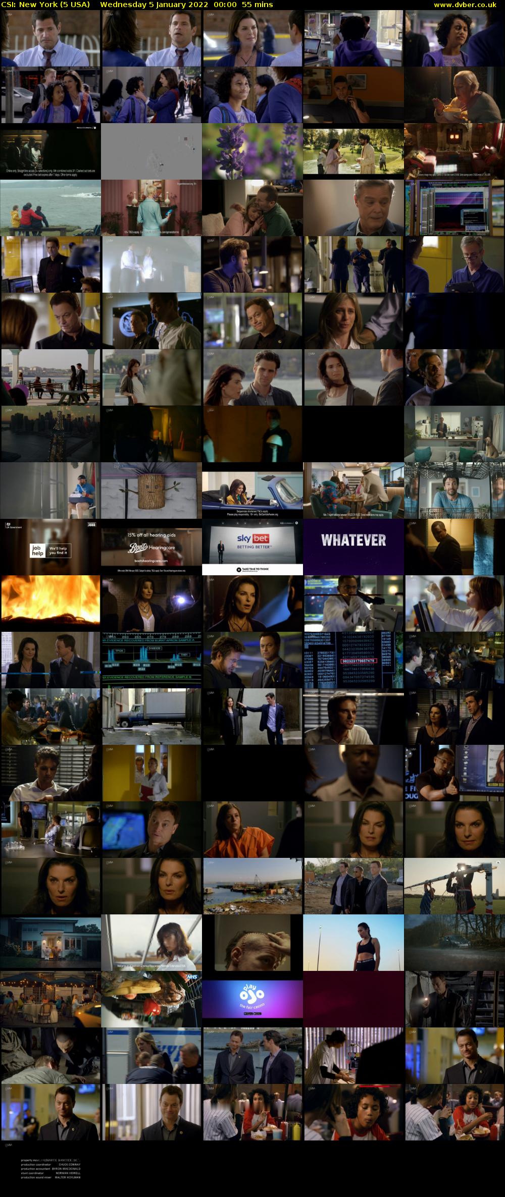 CSI: New York (5 USA) Wednesday 5 January 2022 00:00 - 00:55