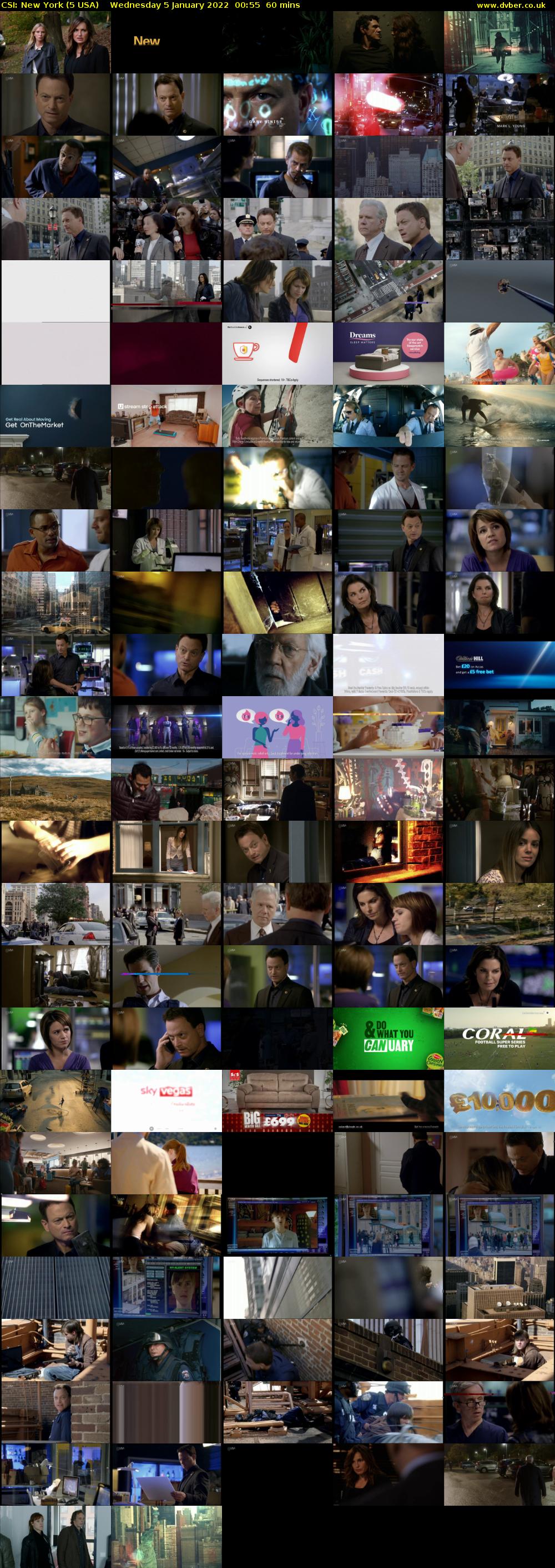 CSI: New York (5 USA) Wednesday 5 January 2022 00:55 - 01:55