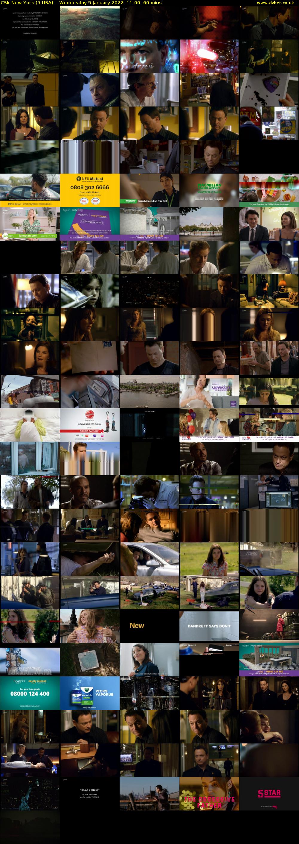 CSI: New York (5 USA) Wednesday 5 January 2022 11:00 - 12:00