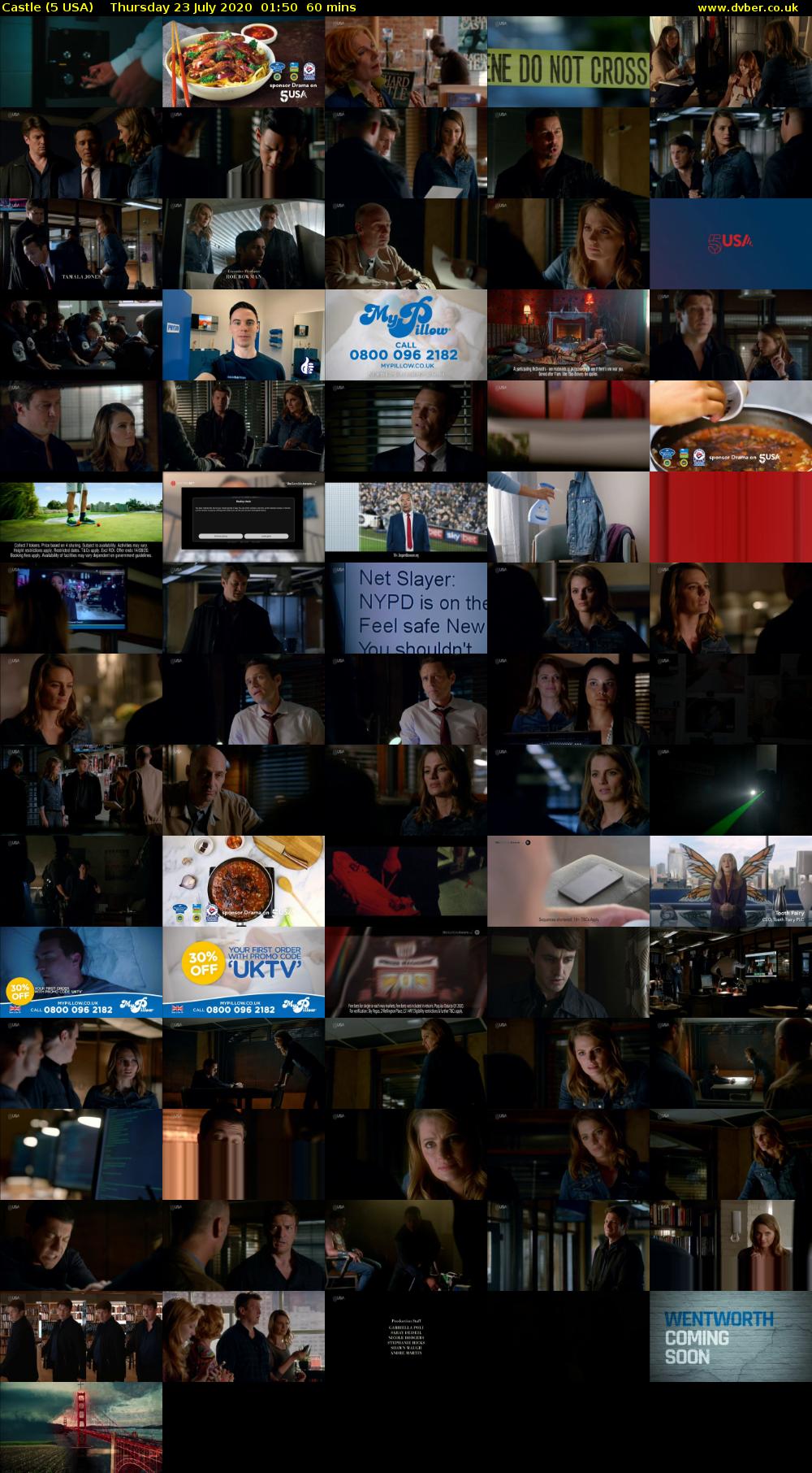 Castle (5 USA) Thursday 23 July 2020 01:50 - 02:50