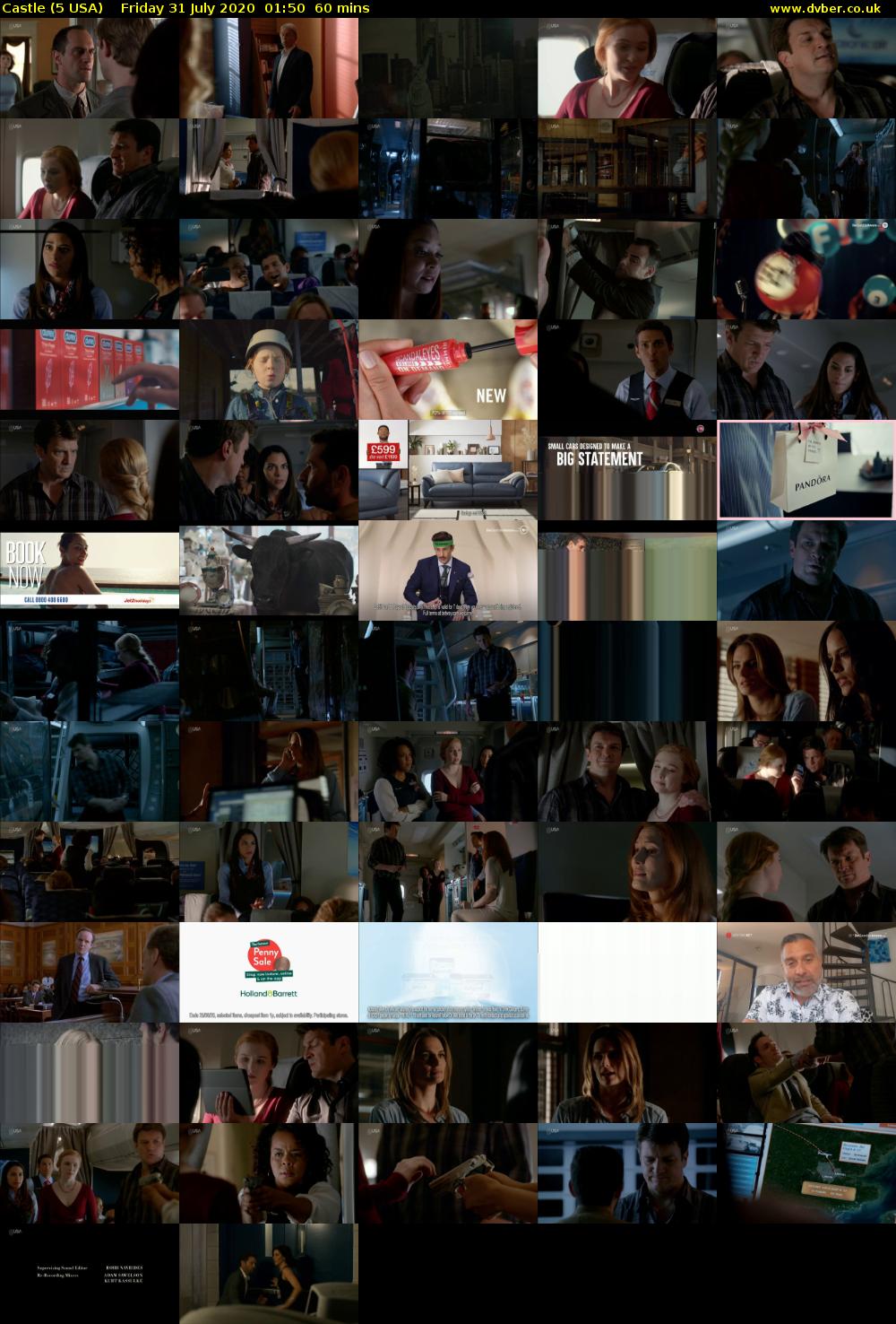 Castle (5 USA) Friday 31 July 2020 01:50 - 02:50