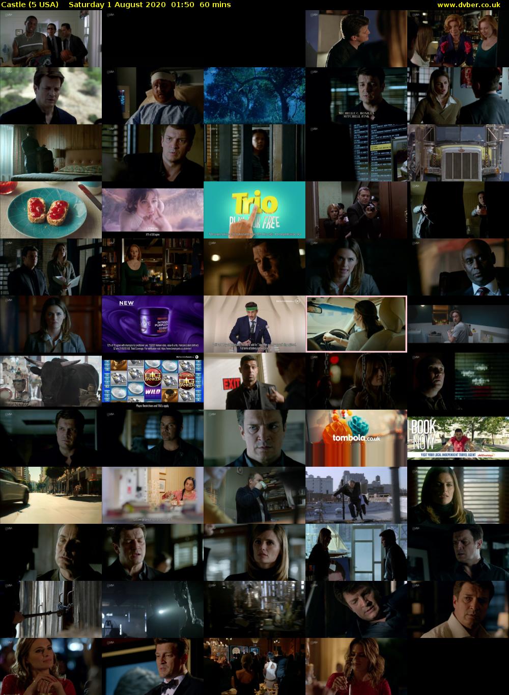 Castle (5 USA) Saturday 1 August 2020 01:50 - 02:50