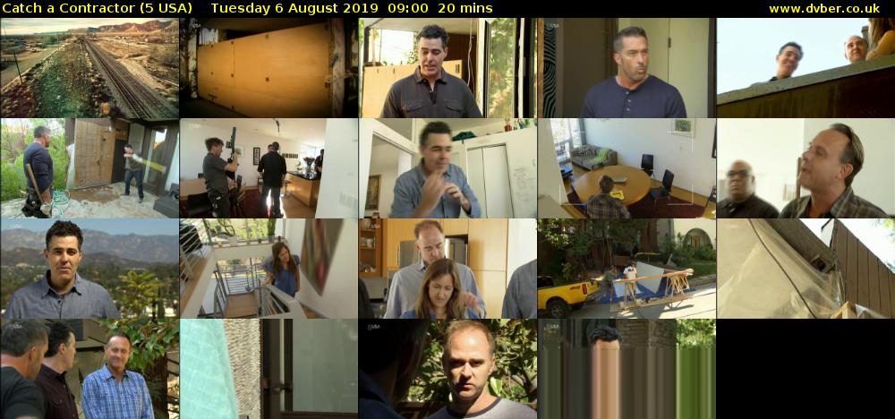 Catch a Contractor (5 USA) Tuesday 6 August 2019 09:00 - 09:20