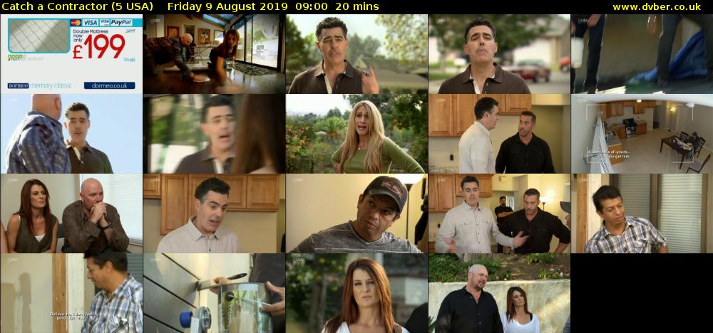 Catch a Contractor (5 USA) Friday 9 August 2019 09:00 - 09:20