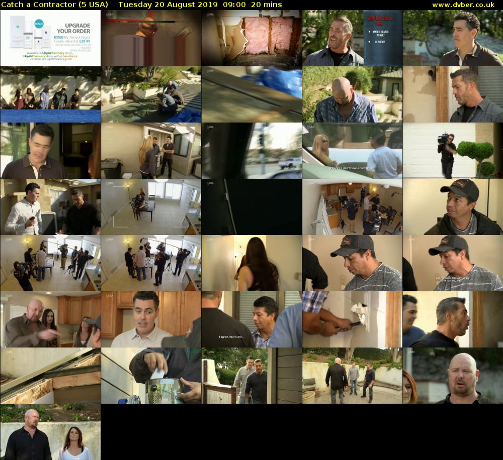 Catch a Contractor (5 USA) Tuesday 20 August 2019 09:00 - 09:20