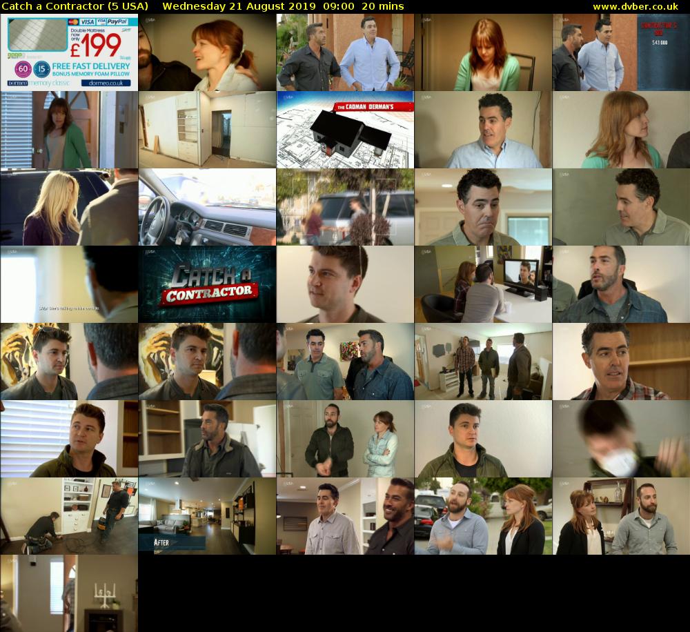 Catch a Contractor (5 USA) Wednesday 21 August 2019 09:00 - 09:20