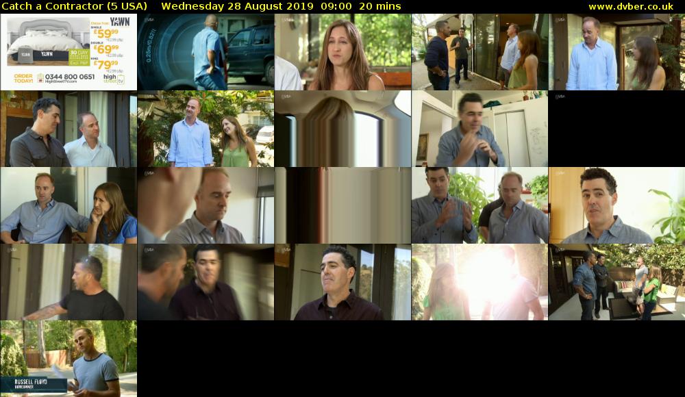 Catch a Contractor (5 USA) Wednesday 28 August 2019 09:00 - 09:20