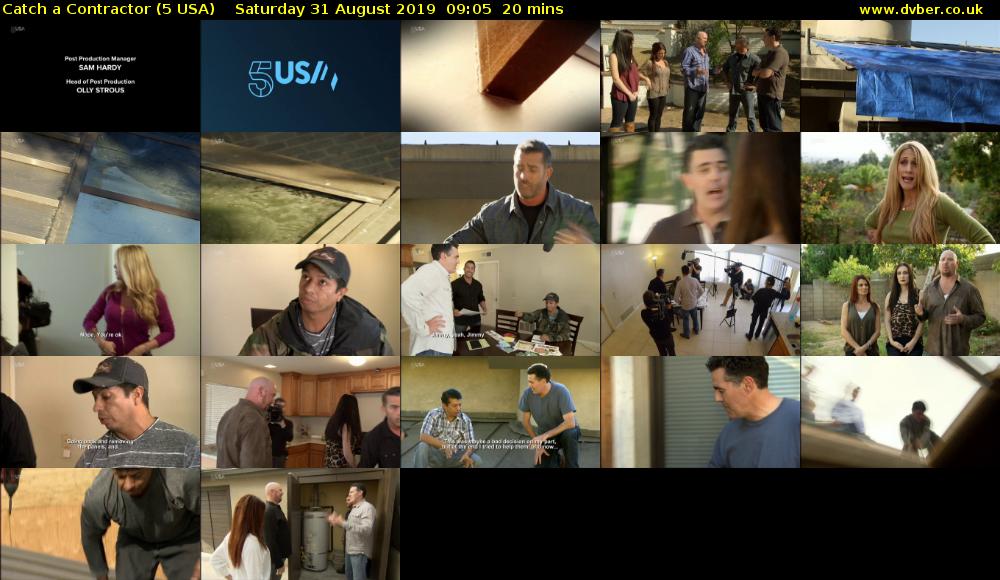 Catch a Contractor (5 USA) Saturday 31 August 2019 09:05 - 09:25