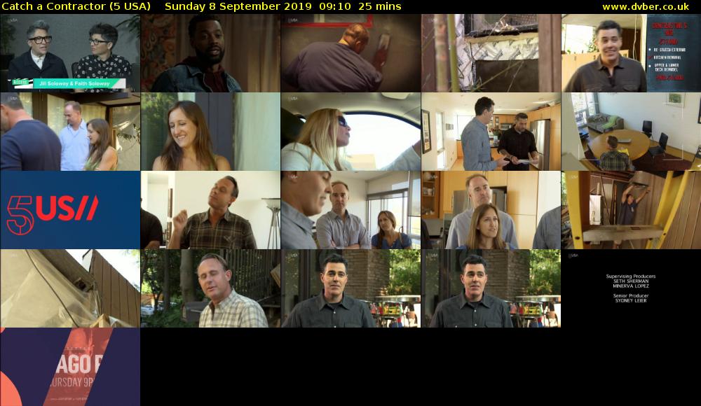Catch a Contractor (5 USA) Sunday 8 September 2019 09:10 - 09:35