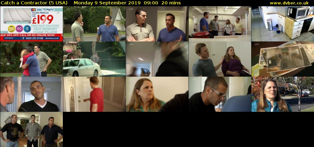 Catch a Contractor (5 USA) Monday 9 September 2019 09:00 - 09:20