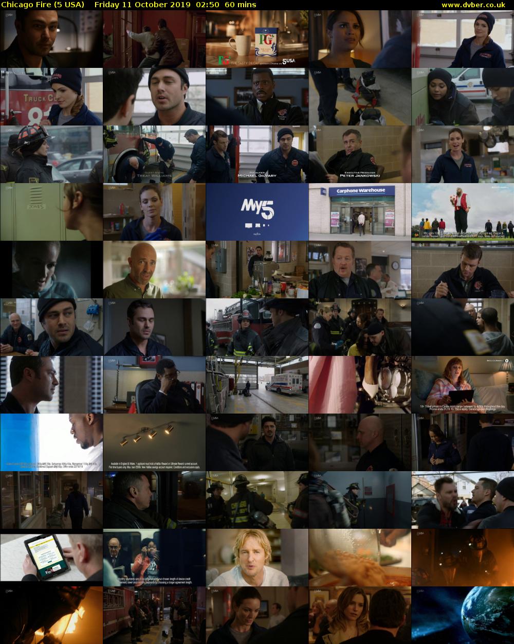 Chicago Fire (5 USA) Friday 11 October 2019 02:50 - 03:50