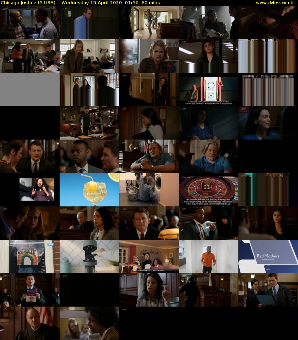 Chicago Justice (5 USA) Wednesday 15 April 2020 01:50 - 02:50
